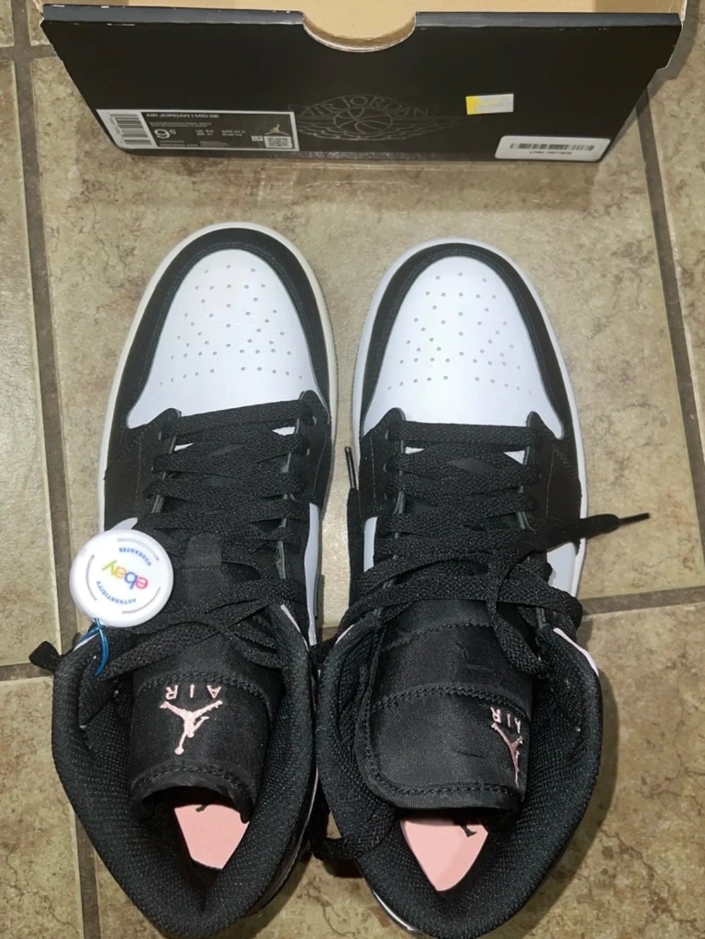 Jordan Air Jordan 1 Mid Se Coral Tie-Dye/Black Sneakers